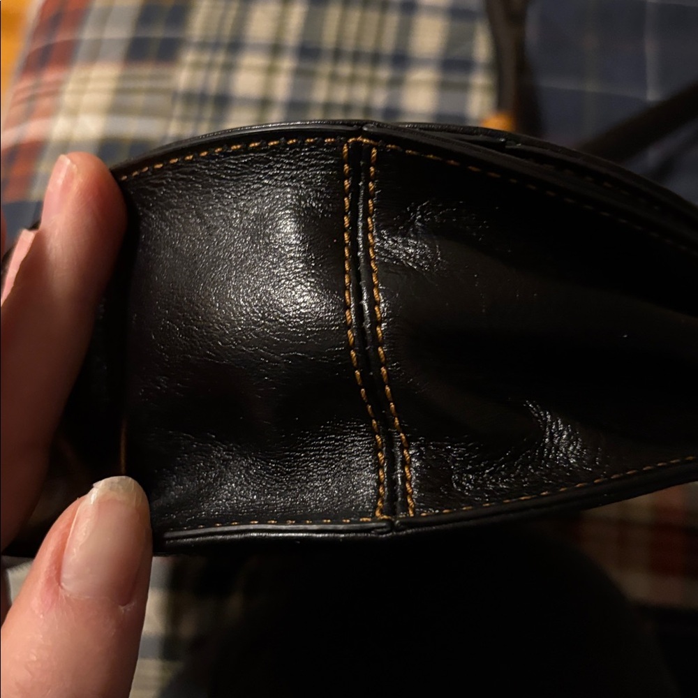 Vera Bradley black leather saddle Bag - Picture 9 of 9